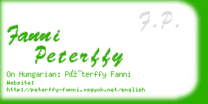 fanni peterffy business card
